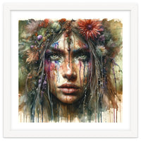 Wild Bloom Druid Woman Portrait