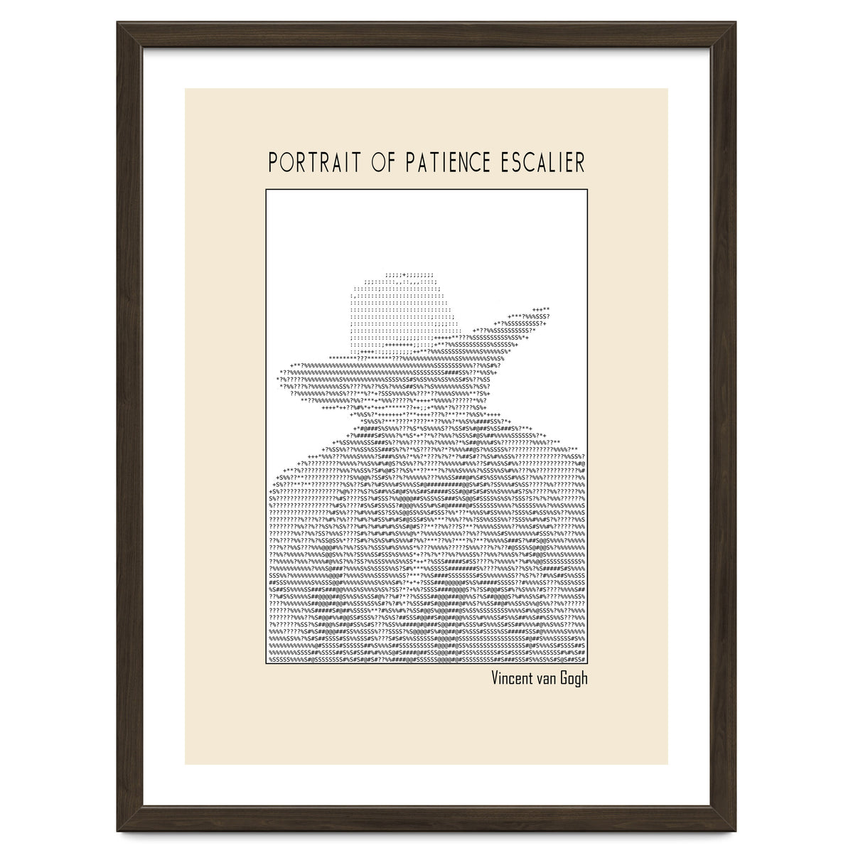 Portrait Of Patience Escalier Vincent Van Gogh Ascii Art