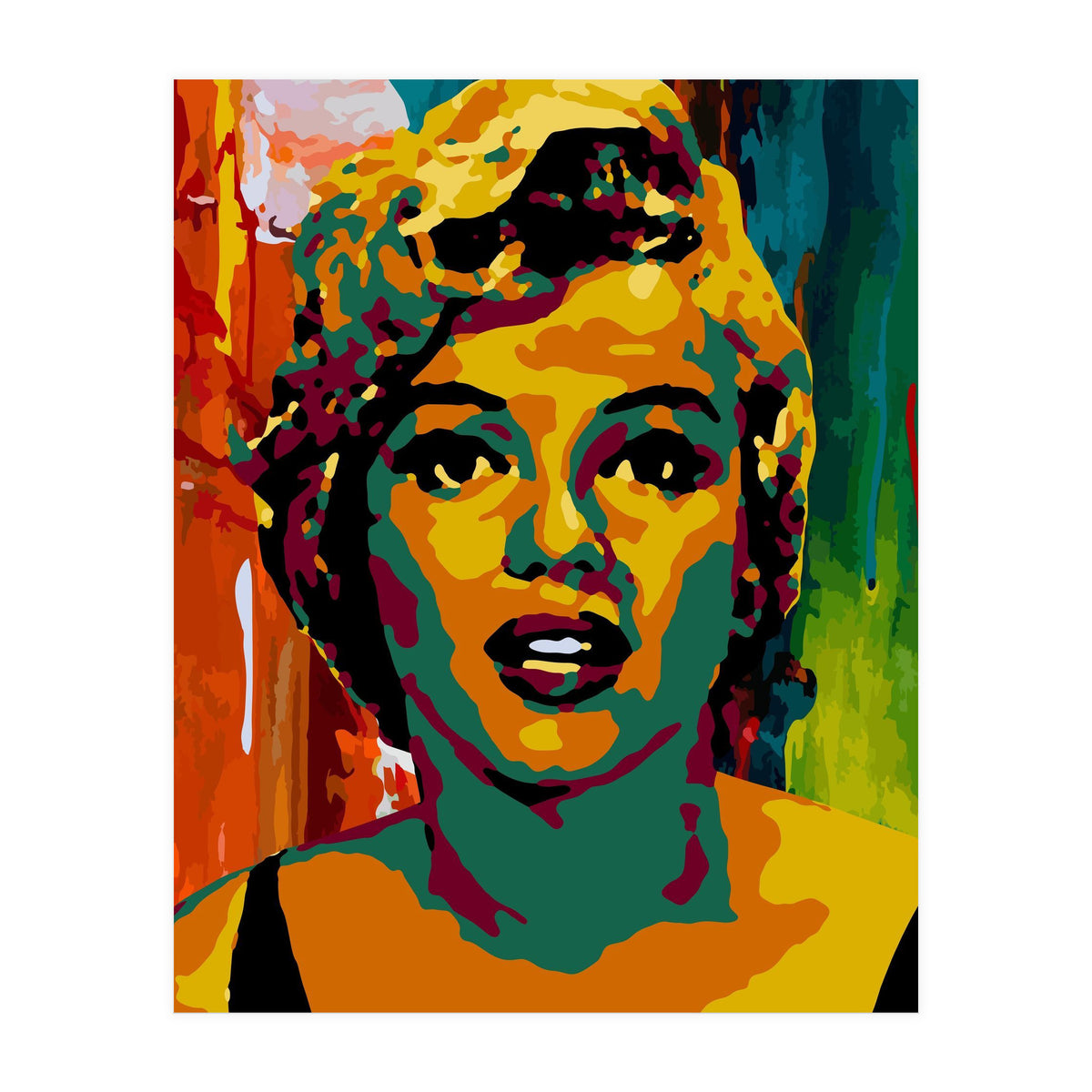Marilyn Monroe Colorful abstract 3 (Print Only)