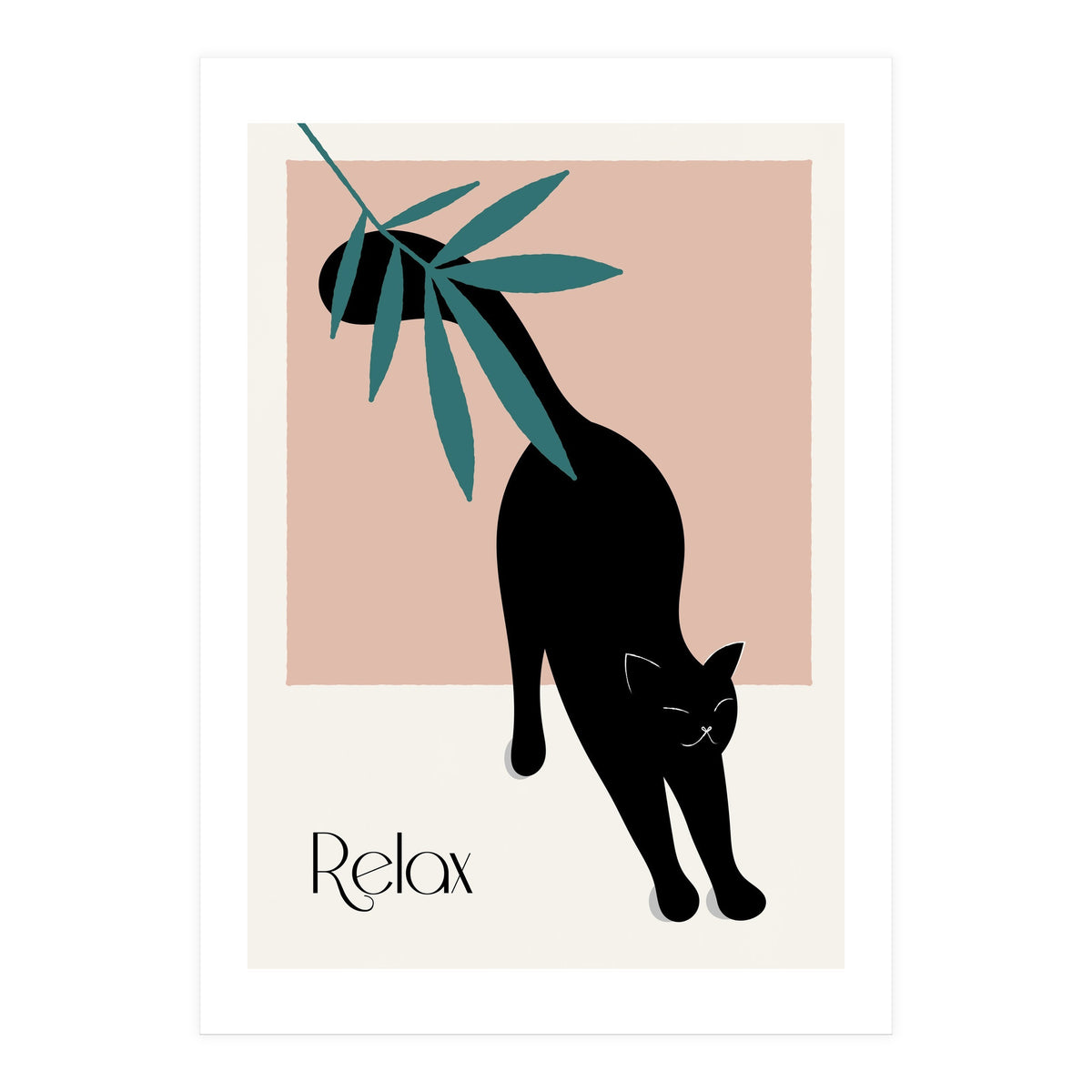 Relax cat - Botanical life (Print Only)