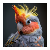 Cute Cockatoo Bird Portrait Colorful Crest (Print Only) thumbnail