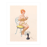 Beautiful Chubby Girl Enjoys In Ice Cream (Print Only) thumbnail