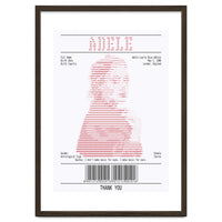 Receipt Art Adele Red