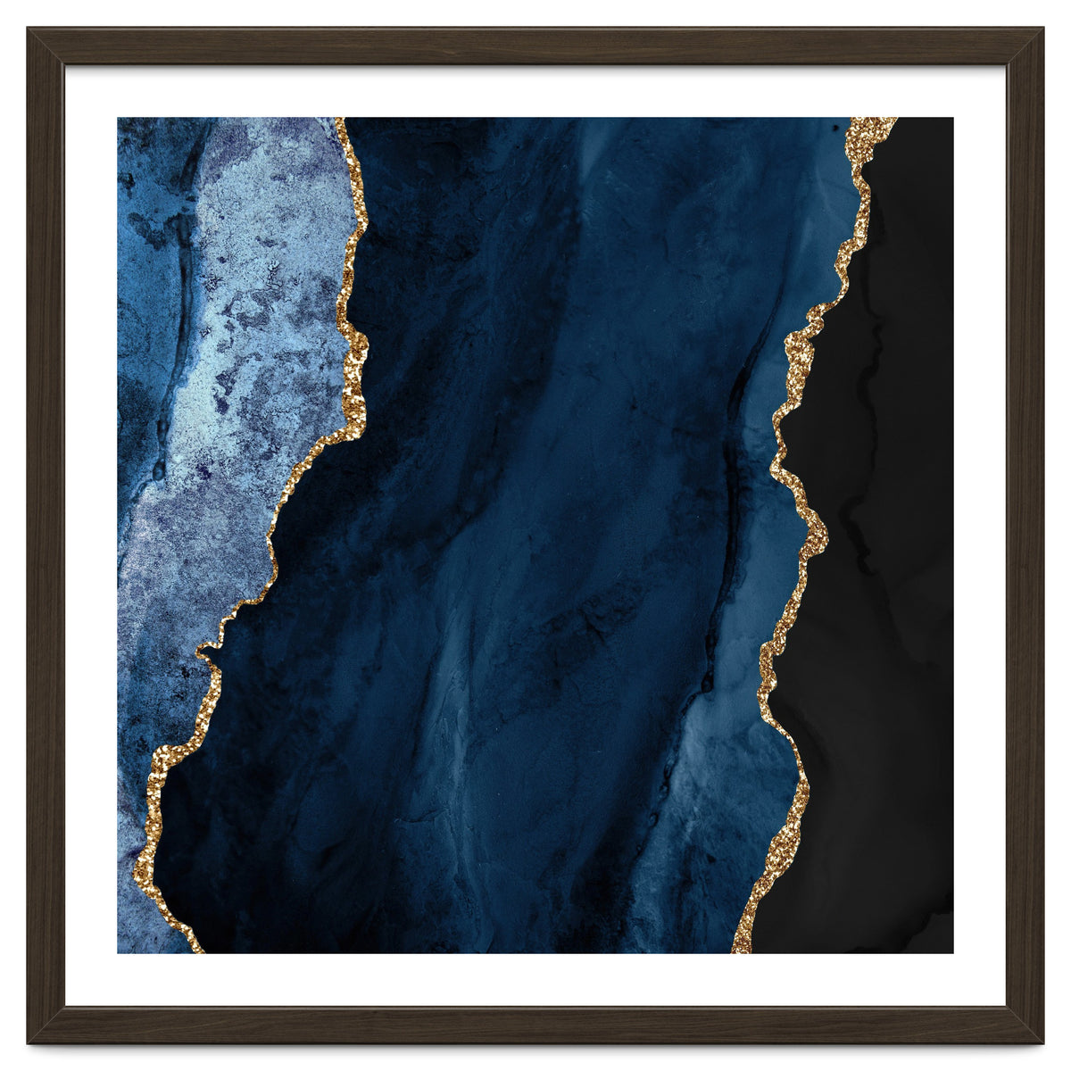 Navy & Gold Agate Texture 01