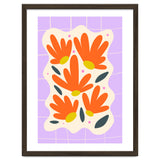 Modern Grid Floral Violet thumbnail