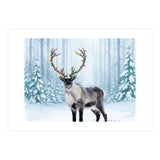 Reindeer with Christmas Lights, Deer Magical Winter Art  (Print Only) thumbnail