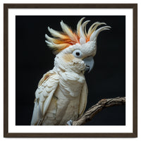 White Cockatoo Parrot Bird Perched On Branch