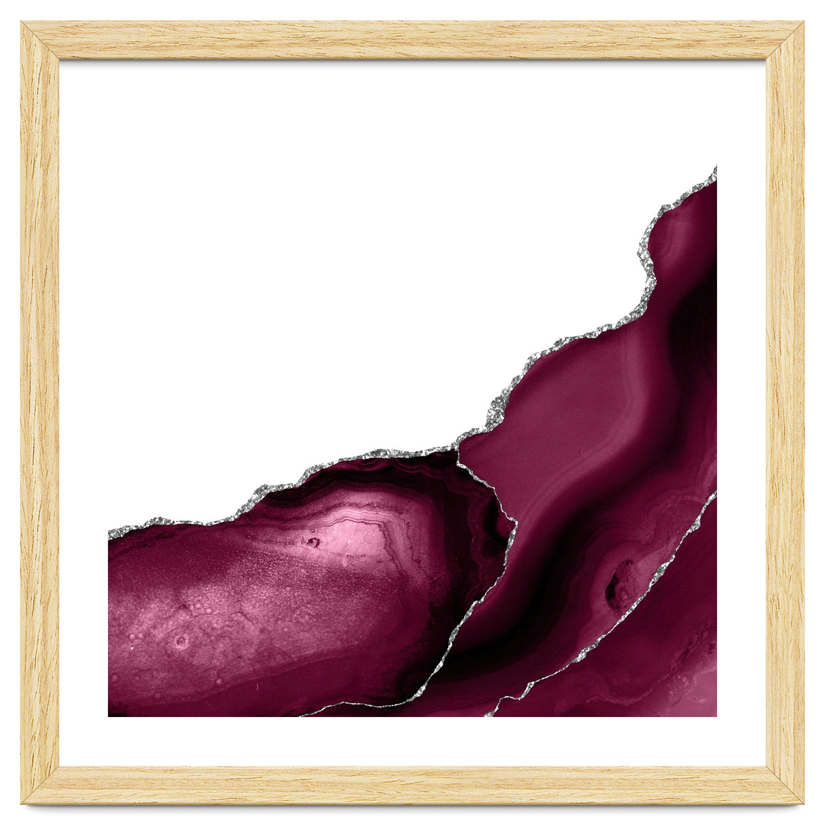 Burgundy & Silver Agate Texture 12