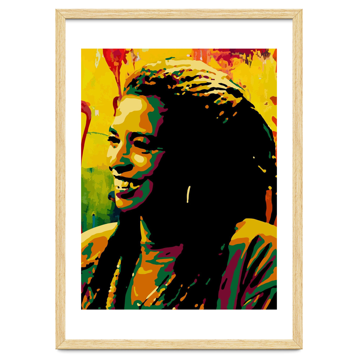 Angela Davis Colorful abstract Art