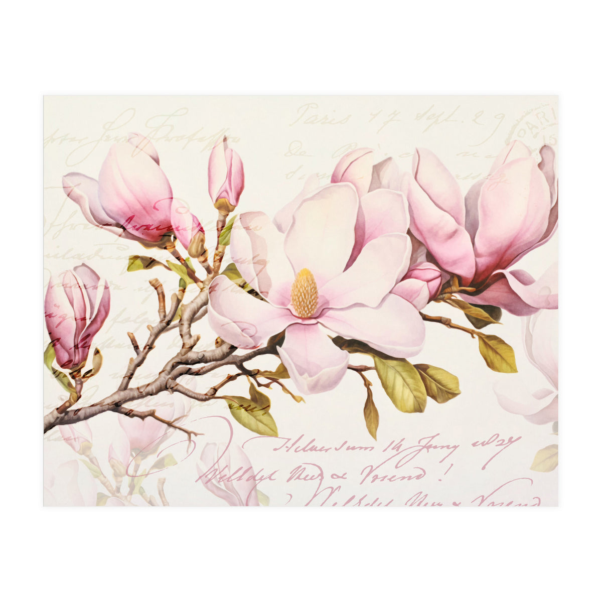 Magnolia Spring Romance Pink (Print Only)