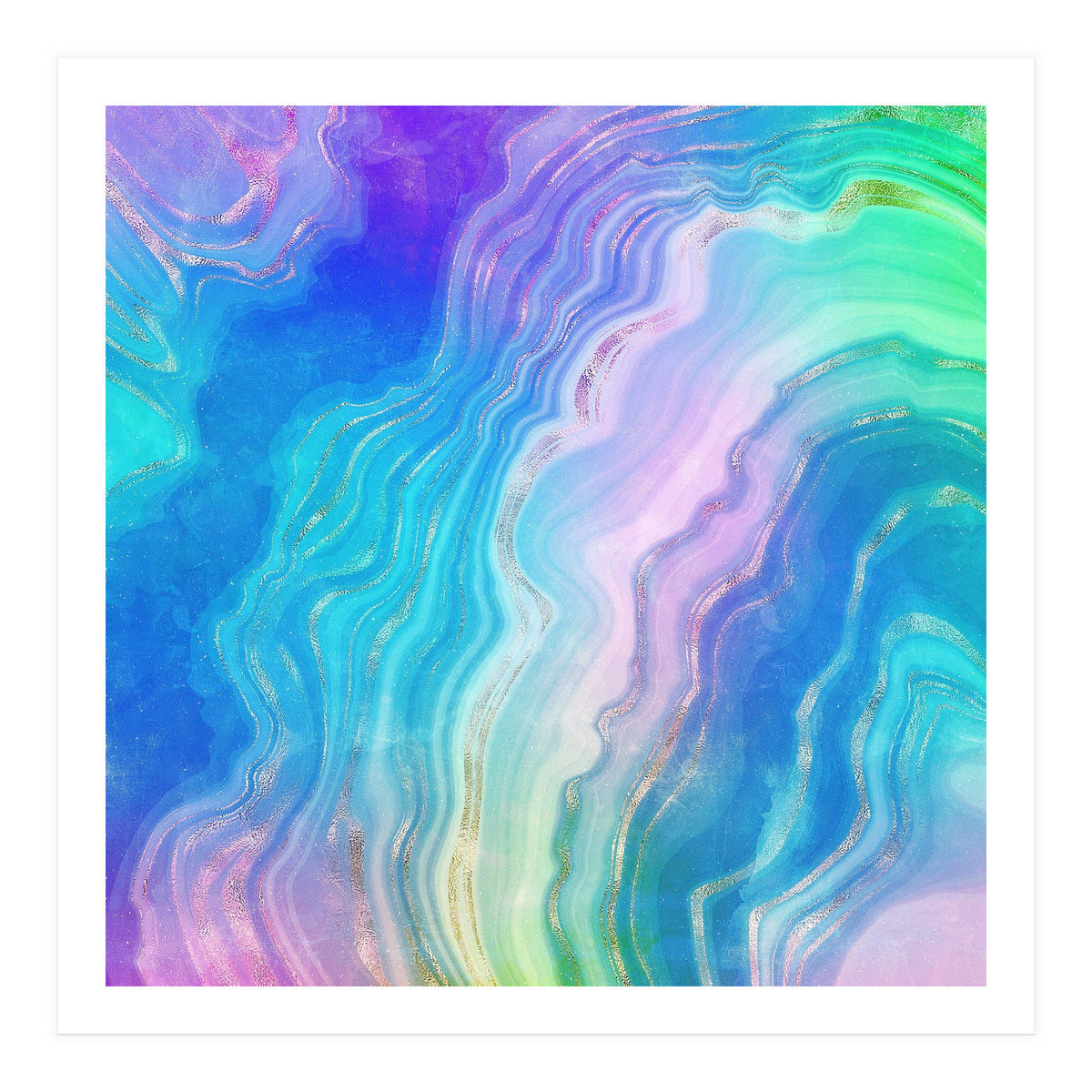 Neon Agate Texture 04 (Print Only)