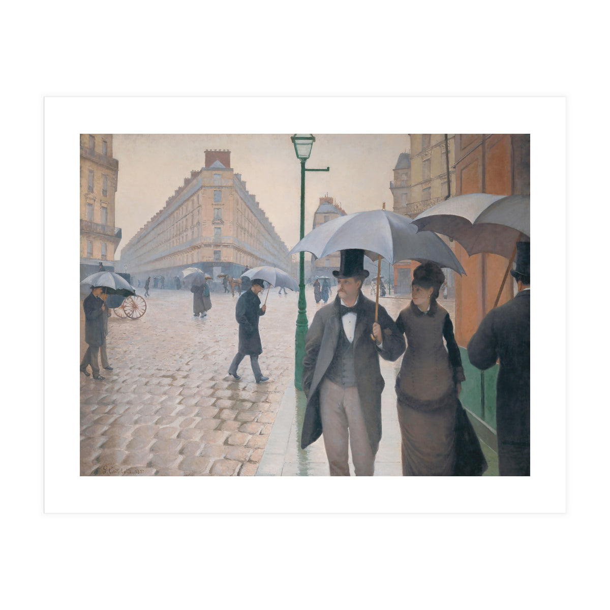 Gustave Caillebotte: Rue de Paris, temps de pluie - Paris Street in Rainy Weather, 1877. (Print Only)