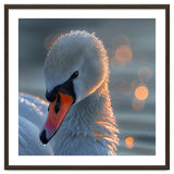Close Up Of A Swan With Water Droplets thumbnail