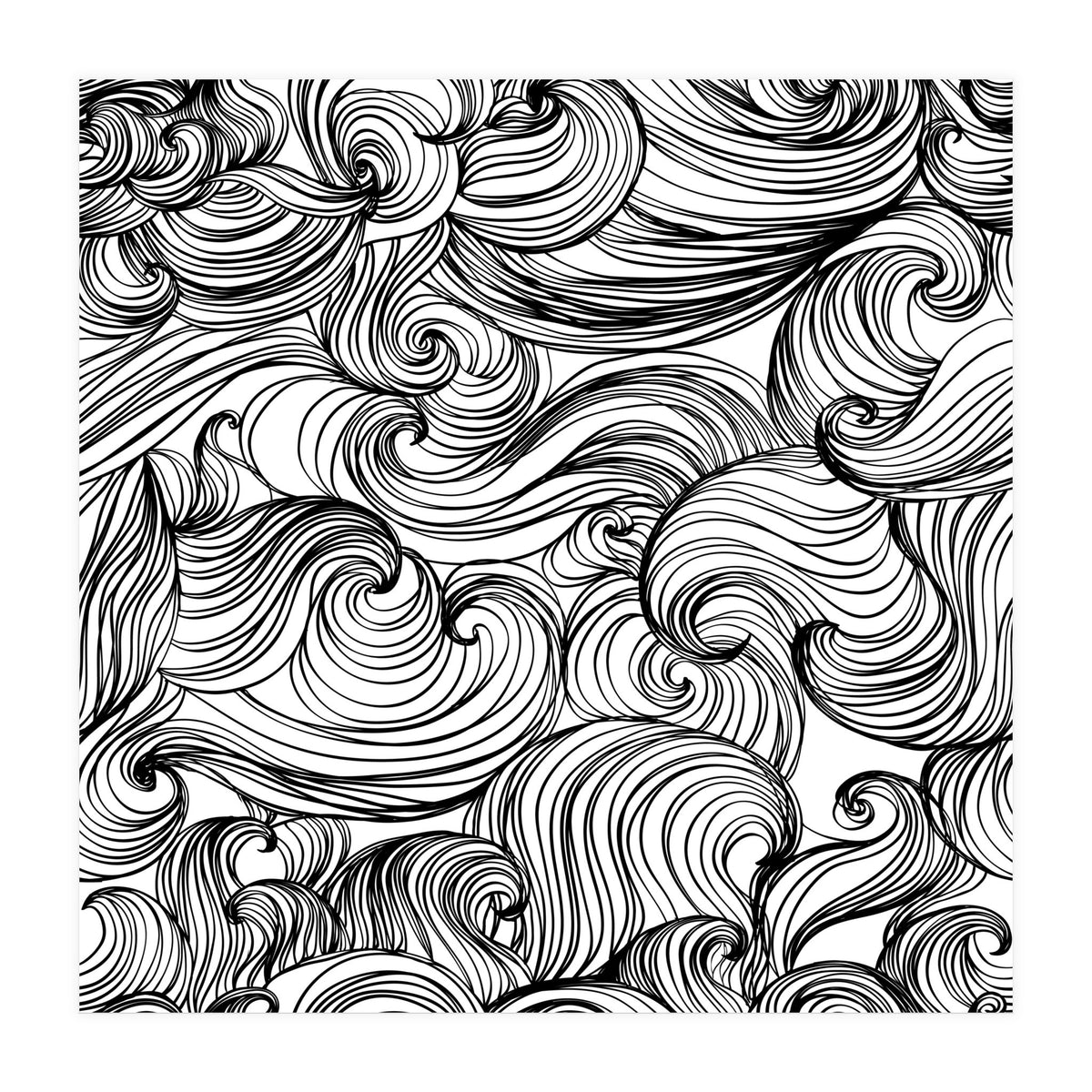 Free Flow White & Black (Print Only)