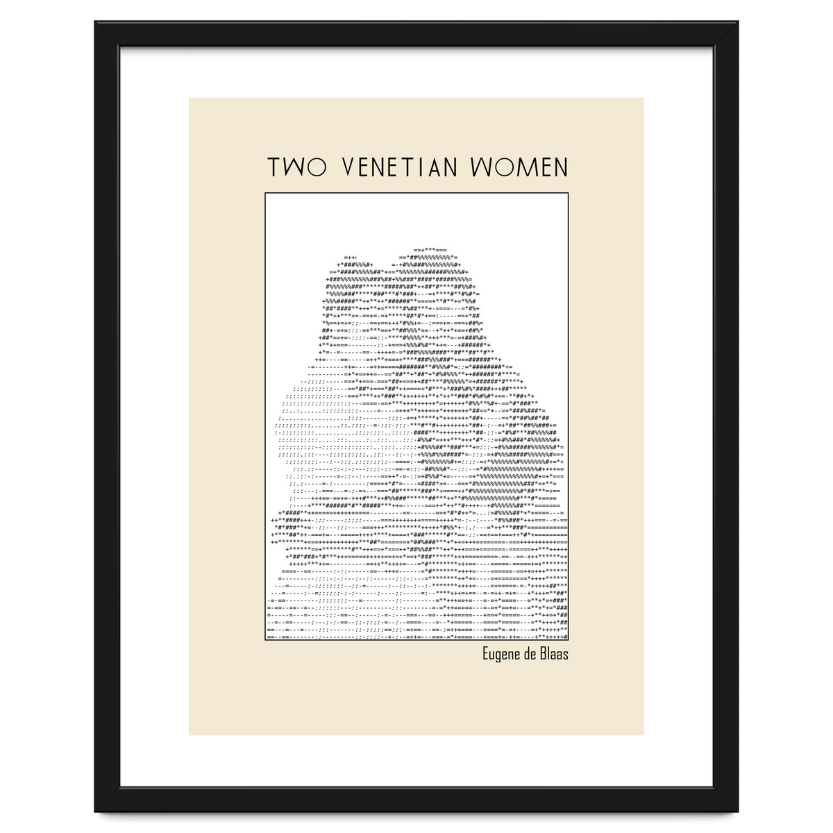 Two Venetian Women – Eugene de Blaas (ascii art)