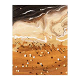Coffee Beach, Ocean Sea Beachy Tropical Summer, Travel Painting Nature Landscape Waves People Sand (Print Only) thumbnail