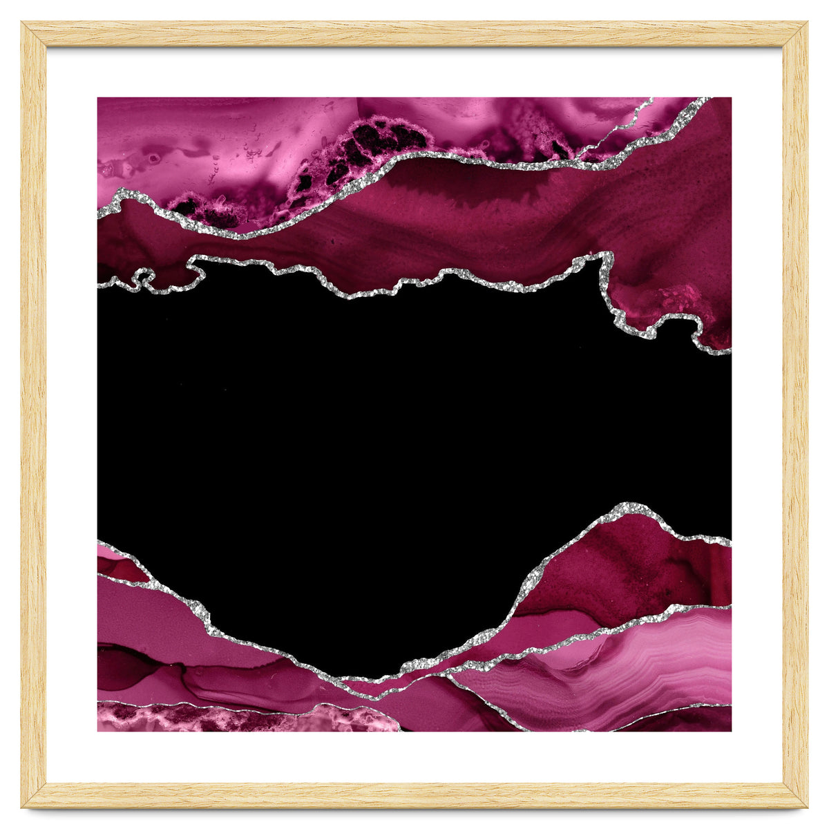 Burgundy & Silver Agate Texture 04