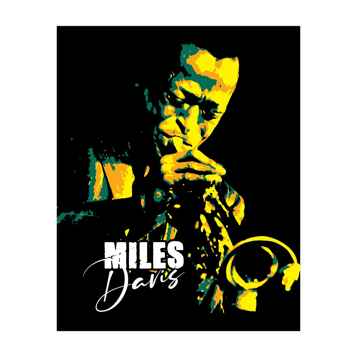 Miles Davis American Jazz Trumpeter (Print Only)