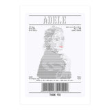 Receipt Art Adele (Print Only) thumbnail