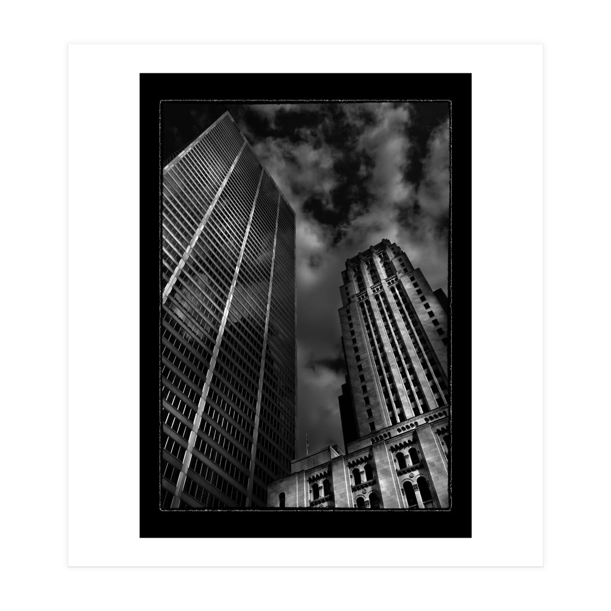 Commerce Court Courtyard View No 1 with Border (Print Only)