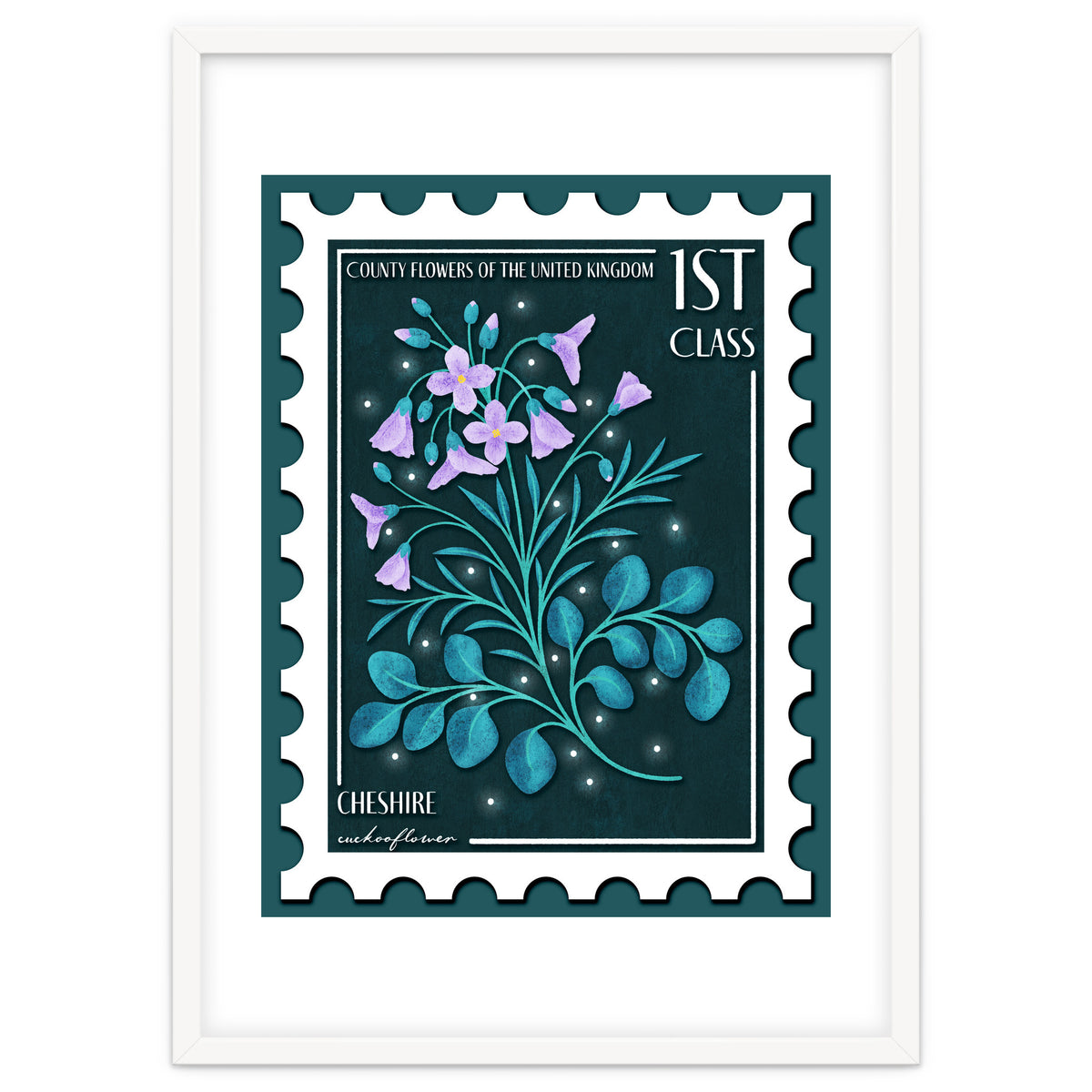 The Cheshire Cuckooflower Postage Stamp