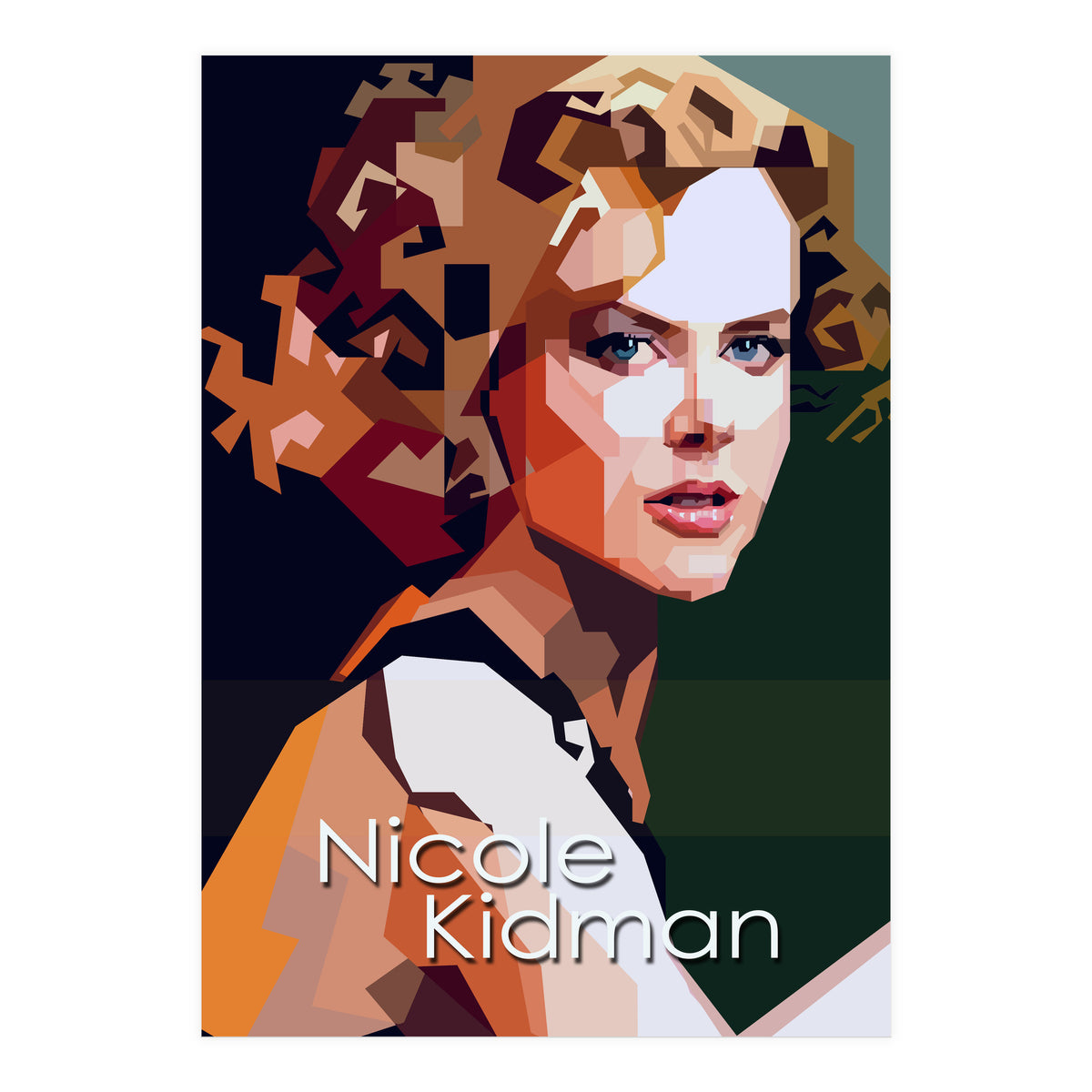 Nicole Kidman Hollywood Actress Retro Style (Print Only)