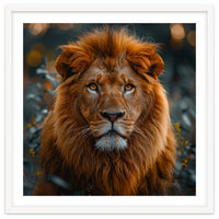 Majestic Lion Portrait Intense Gaze Wildlife