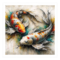 Watercolor Koi Fish Pair (Print Only)