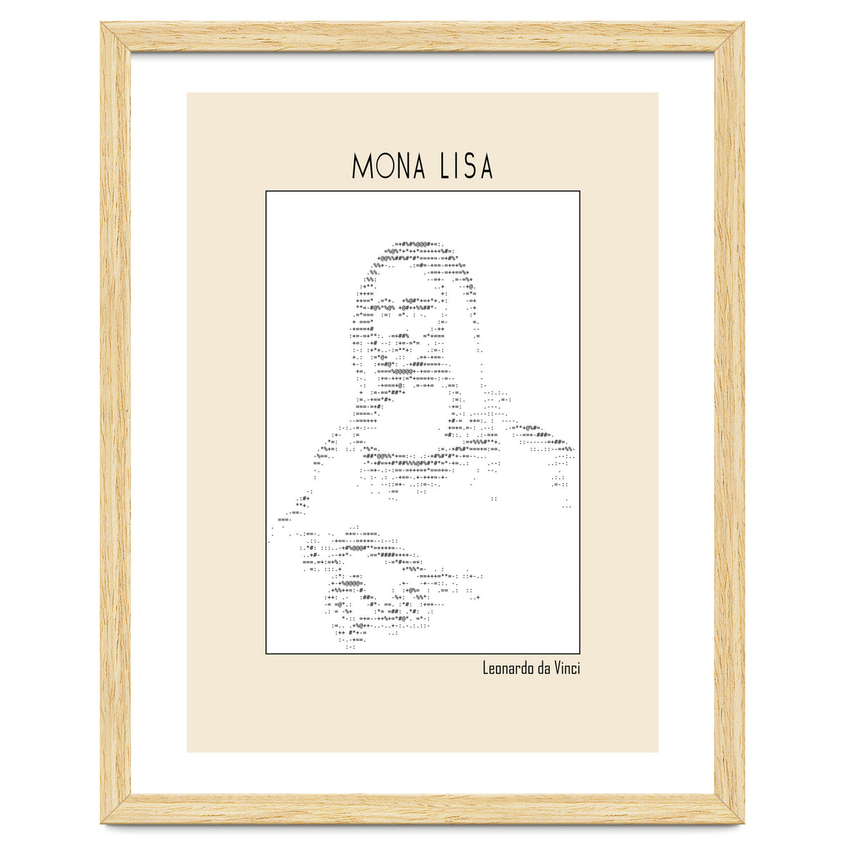 Mona Lisa – Leonardo Da Vinci Ascii Art