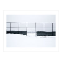 The entrance gate of the snow-covered baseball field (Print Only)