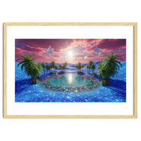 Oasis of Dreams: Surreal Tropical Landscape