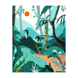 Jungle Paradise, Tropical Nature Forest Botanical Plants, Bohemian Vintage Exotic Wild (Print Only) thumbnail