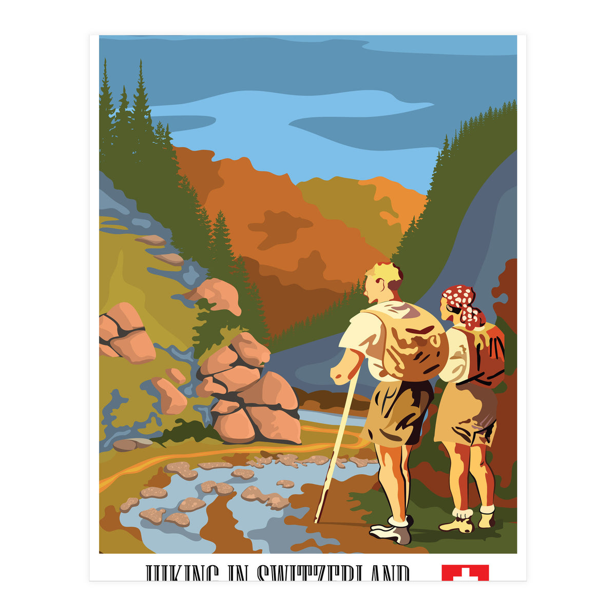 Hiking In Switzerland (Print Only)