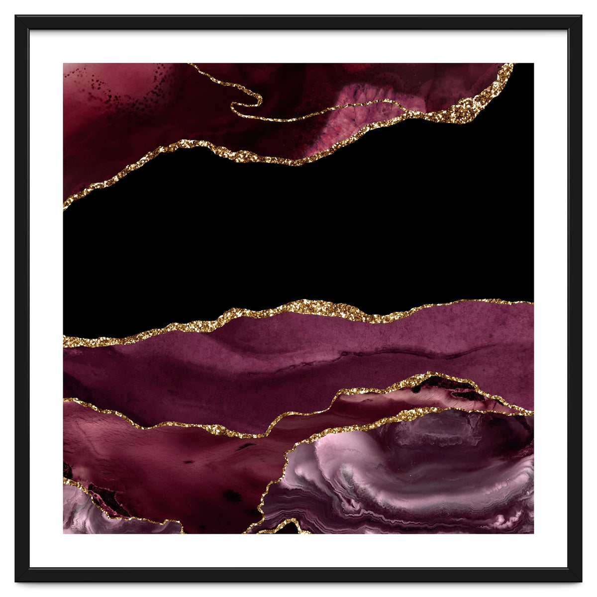 Burgundy & Gold Agate Texture 16