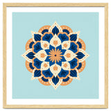 Mandala flower - orange and blue thumbnail