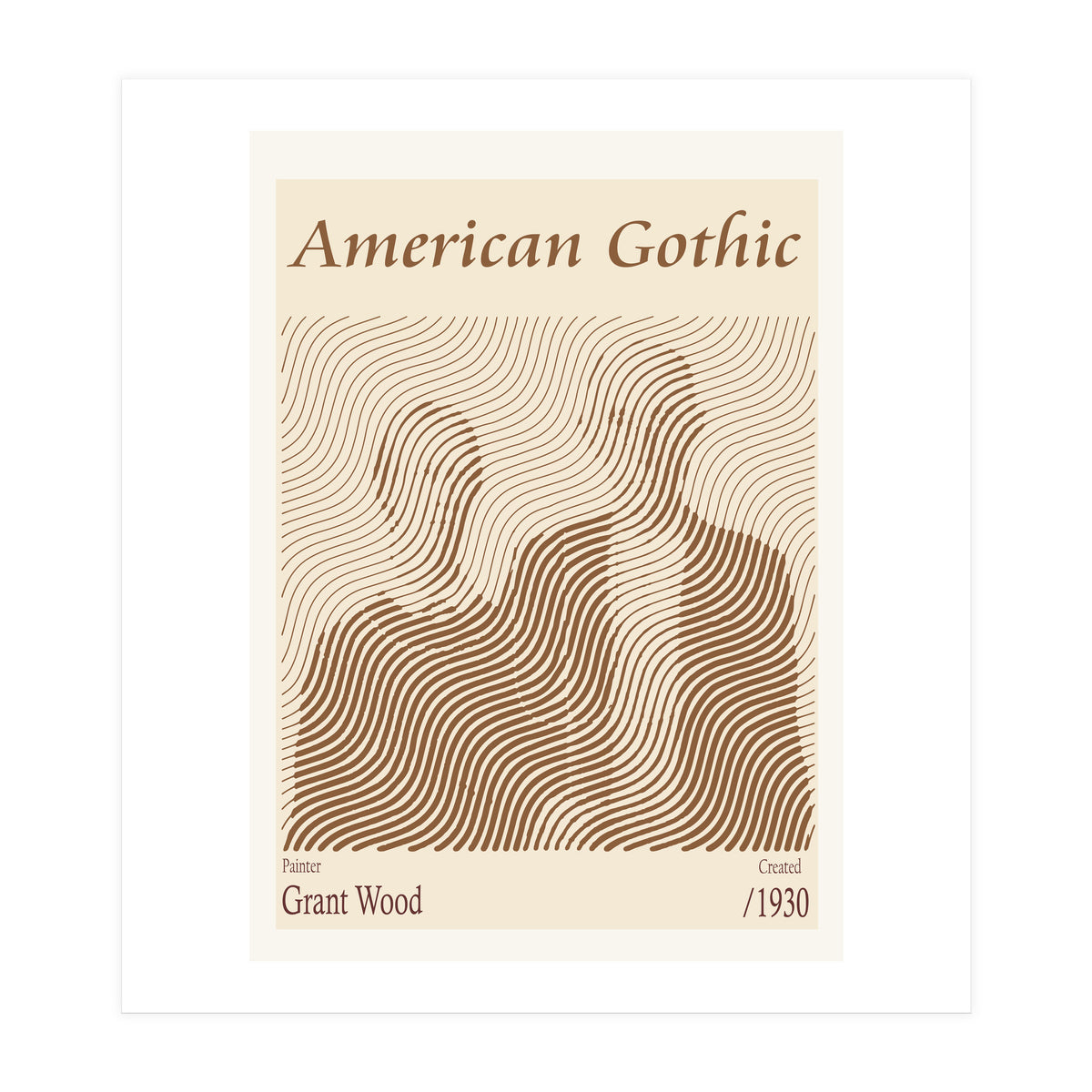 American Gothic – Grant Wood (1930) (Print Only)