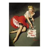 Pinup Sexy Girl Posing In Red Dress (Print Only) thumbnail