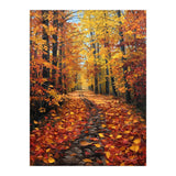 Sun-Drenched Golden Forest Path with Vibrant Autumn Foliage (Print Only) thumbnail
