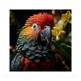 Vibrant Macaw Parrot With Red And Yellow (Print Only) thumbnail