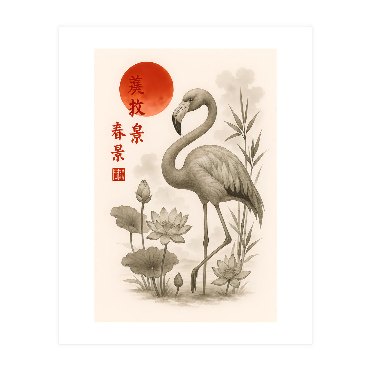 Flamingo Japanese (Print Only)