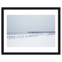 Pier in the winter seascape