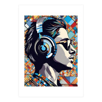 Guy In Headphones, Mosaic (Print Only)