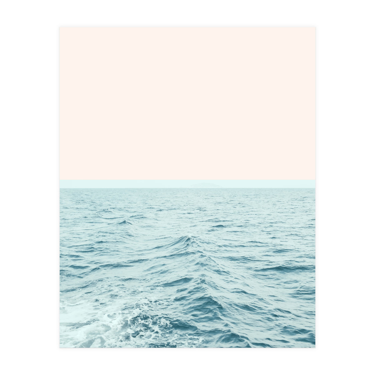 Sea Breeze, Minimal Nature Ocean Photography, Scenic Landscape Pastel Luxe Sea (Print Only)