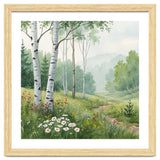Birch Grove Serenity: A Meadow Wildflower Path thumbnail