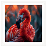 Vibrant Flamingo Close Up Portrait Outdoor Nature thumbnail