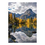 Golden Autumn Reflection: Majestic Mountain Wilderness Landscape (Print Only) thumbnail