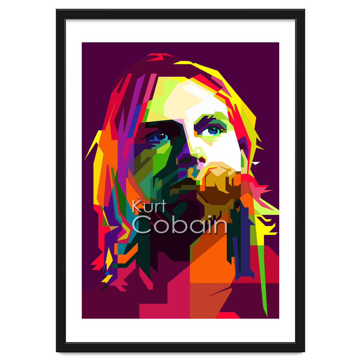 Kurt Cobain Grunge Music Pop Art WPAP