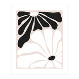 Floral Yin Yang, Scandinavian Nature Flowers Botanical Concept, Plants Blossom Positivity Neutral Minimalism (Print Only) thumbnail