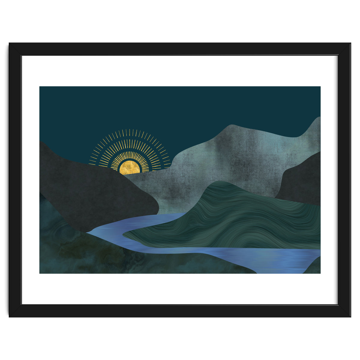 Abstract Landscape Sunrise