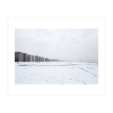 Traces of driving a car on a snowy coast (Print Only) thumbnail